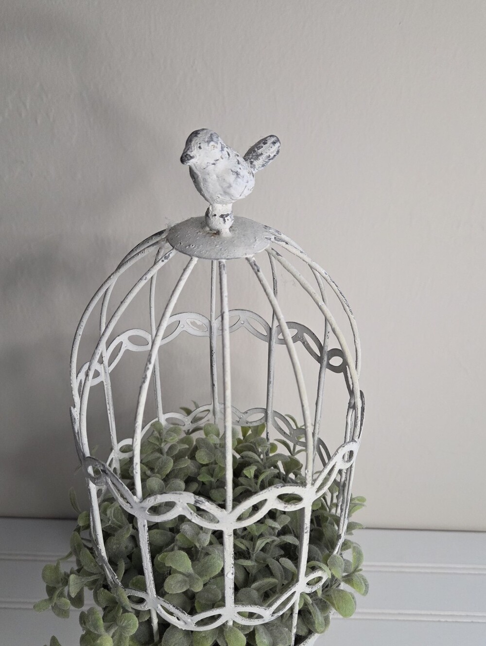 Decrotive Decktop Birdcage Planter Metal Rustic Primitive - Picture 2 of 8